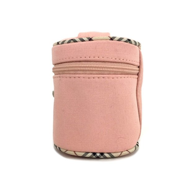 BURBERRY Nova Check Pink Canvas Accessories Case - Picture 2 of 8